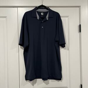 Footjoy Men's Golf Polo Navy‎ Company Logo Size XL